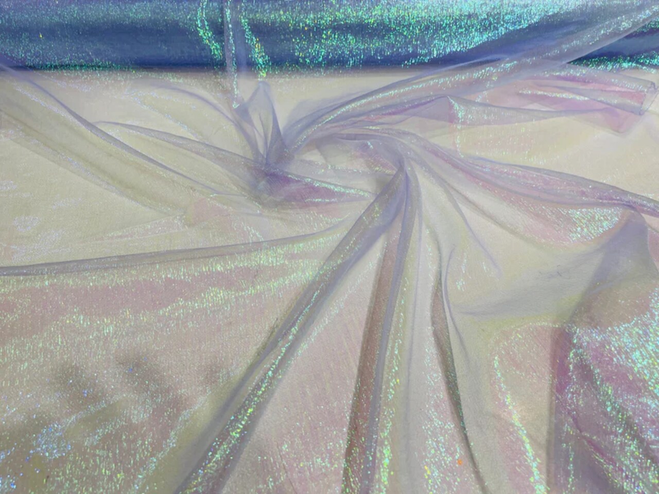 1 Yard Crush Iridescent Organza Fabric Lightweight Sheer Nylon Acrylic for Decor Costumes 44/45 Inch Width
